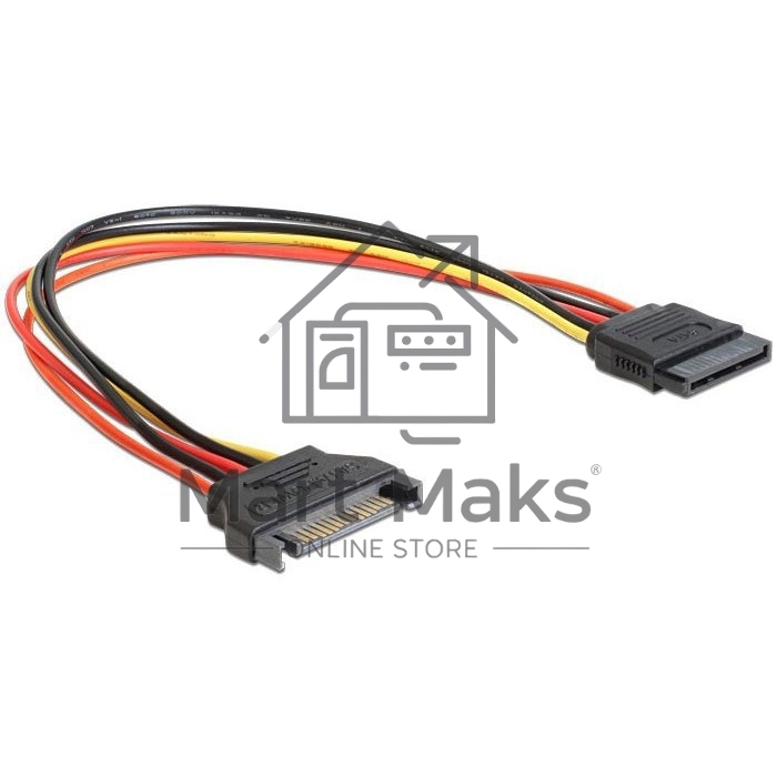 Удлинитель кабеля питания SATA Cablexpert CC-SATAMF-02, 15pin(M)/15pin(F), 50см