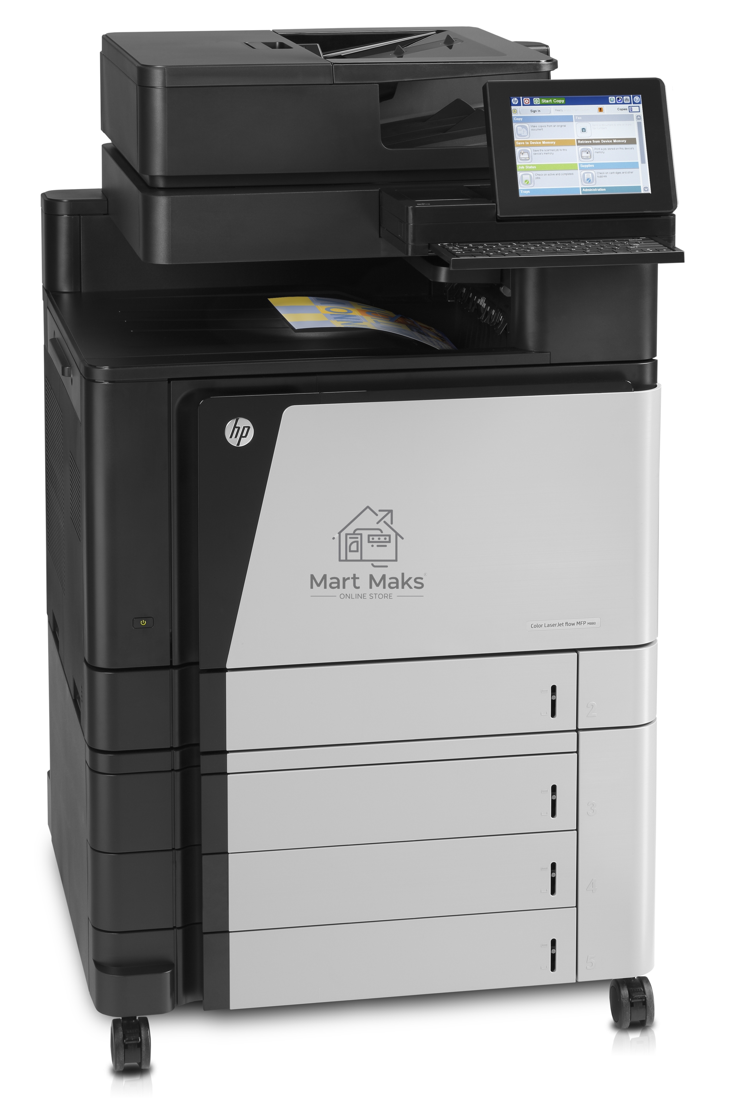 МФУ лазерный HP Color LaserJet Enterprise Flow M880z (A2W75A#B19), A3, цветной, печ. до 46 стр/мин., скан. до 70 стр/мин. (ч/б) 68 стр/мин. (цвет), 1200 x 1200 dpi (печать) 600x600dpi (скан.), USB, RJ-45