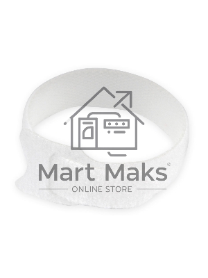 Хомуты-липучки на основе ленты Velcro VT-145x11WT 145 x 11 мм, белые (12 шт.)