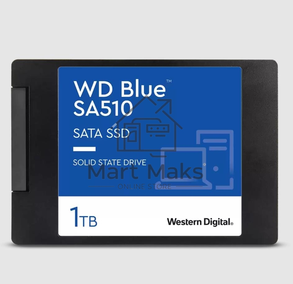 Накопитель SSD WD Blue SA510 WDS100T3B0A, 1Tb, SATA III, 2.5
