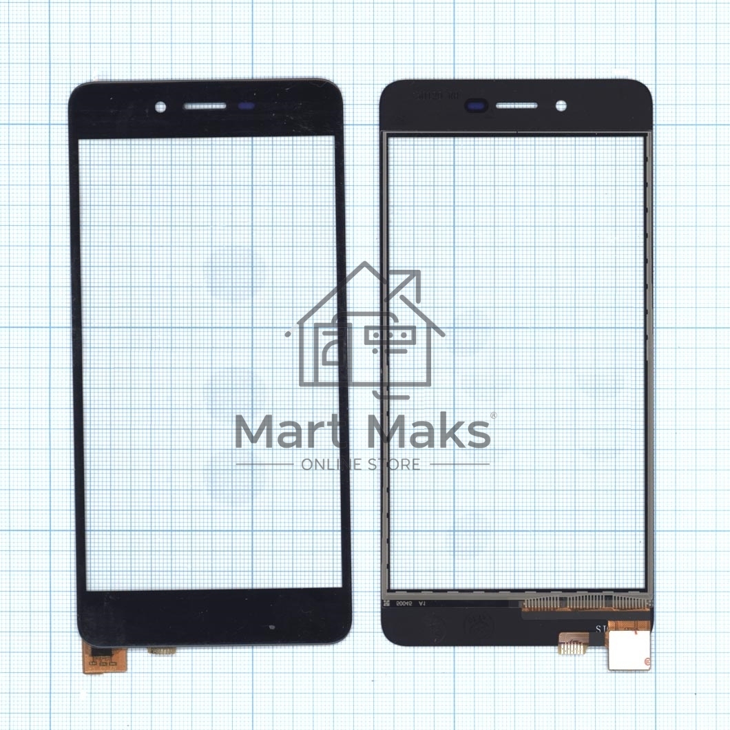 Сенсорное стекло (тачскрин) для Highscreen Easy S/Easy S Pro, черное