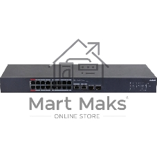 Коммутатор Dahua DH-CS4218-16ET-240, 16×100 Мбит/с + 2×1 Гбит/с Combo + 2×1 Гбит/с SFP, управляемый