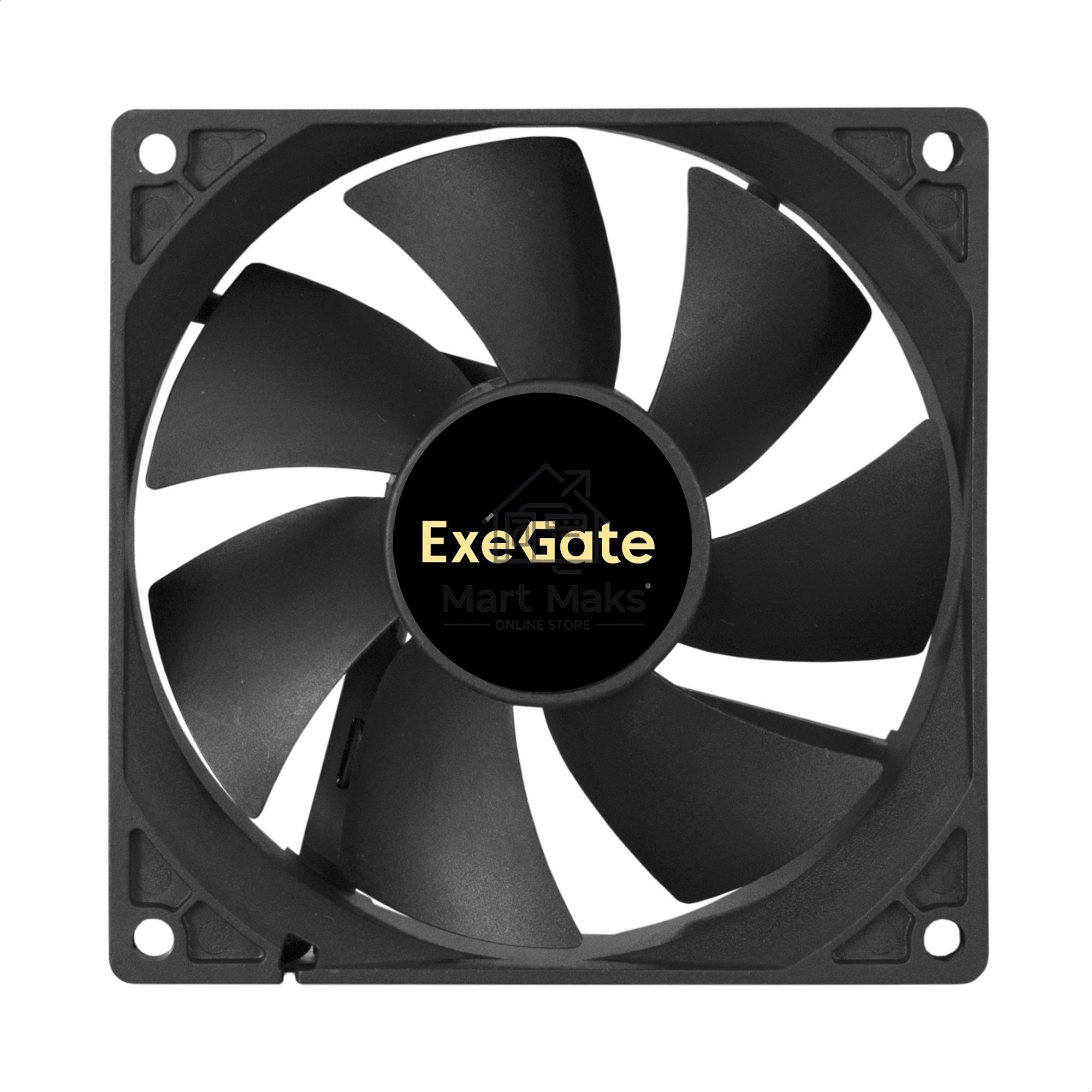 Вентилятор для корпуса ExeGate EX09225S4P-PWM черный, 92 мм, 2000 об/мин, 26 дБ, 4 pin