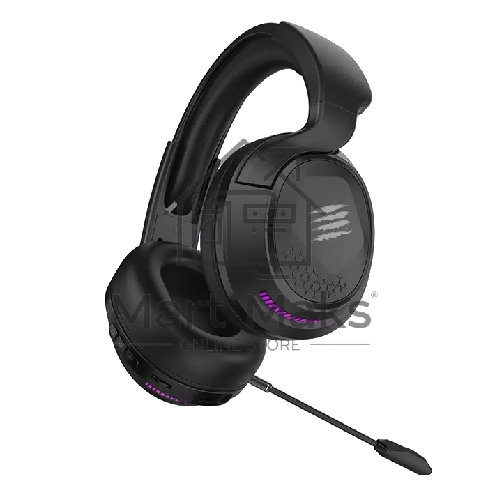 Игровые беспроводные  наушники Mad Catz P.I.L.O.T. PRO черные (Bluetooth, 2.4 гГц, 3.5 мм jack, RGB подсветка, 50 мм, 930 мАч)