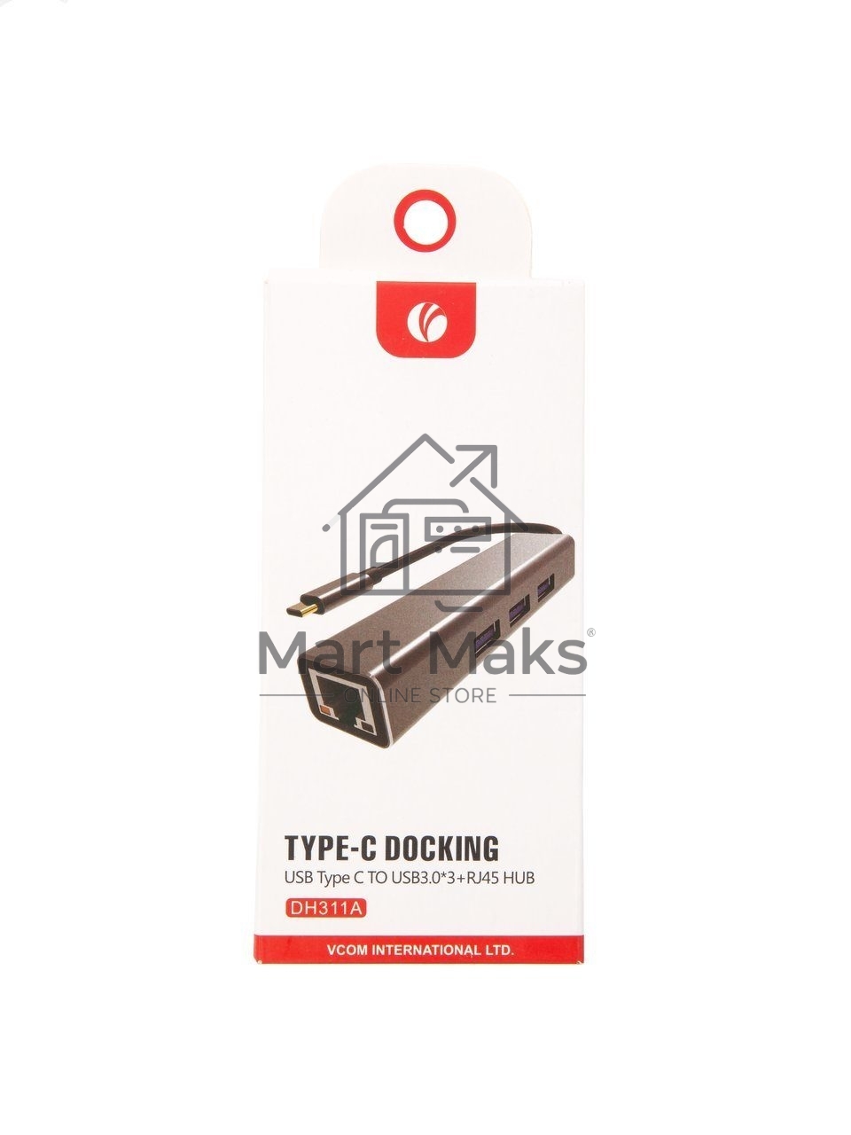 Кабель-концентратор USB 3.1 Type-Cm --> RJ-45+3port USB3.0(f) Aluminum Shell VCOM <DH311A>