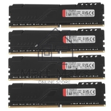 Оперативная память Kingston Fury Beast, DDR4, 128GB (4x32 GB), 3200 MHz, CL16, DIMM, с радиатором, черный