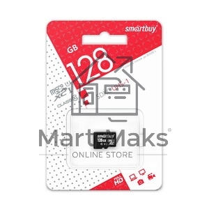 Карта памяти micro SDXC карта памяти Smartbuy 128GB Class 10 UHS-1 (без адаптера)