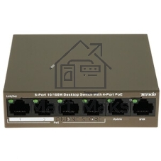 Коммутатор Tenda TEF1106P-4-63W 6PORT 100M 4POE