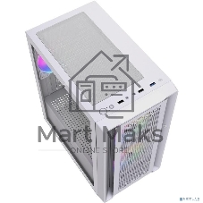 Корпус Powercase Mistral SM04 ARGB, Tempered Glass, Front Nylon Filter, 3x120mm ARGB PWM fans, белый, mATX (CMMSM04W-A3)