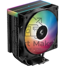 Кулер для процессора DEEPCOOL AG400 BK ARGb V2 черный 120мм алюминий+медь 2100rpm 31.6db 4-pin 220W 154мм