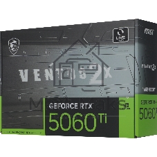 Видеокарта MSI RTX 5060 TI 16G VENTUS 2X PLUS, NVIDIA RTX 5060 Ti, 16 ГБ GDDR7, 128 бит, PCI-e 5.0, 1xHDMI, 3xDP, 2602 МГц