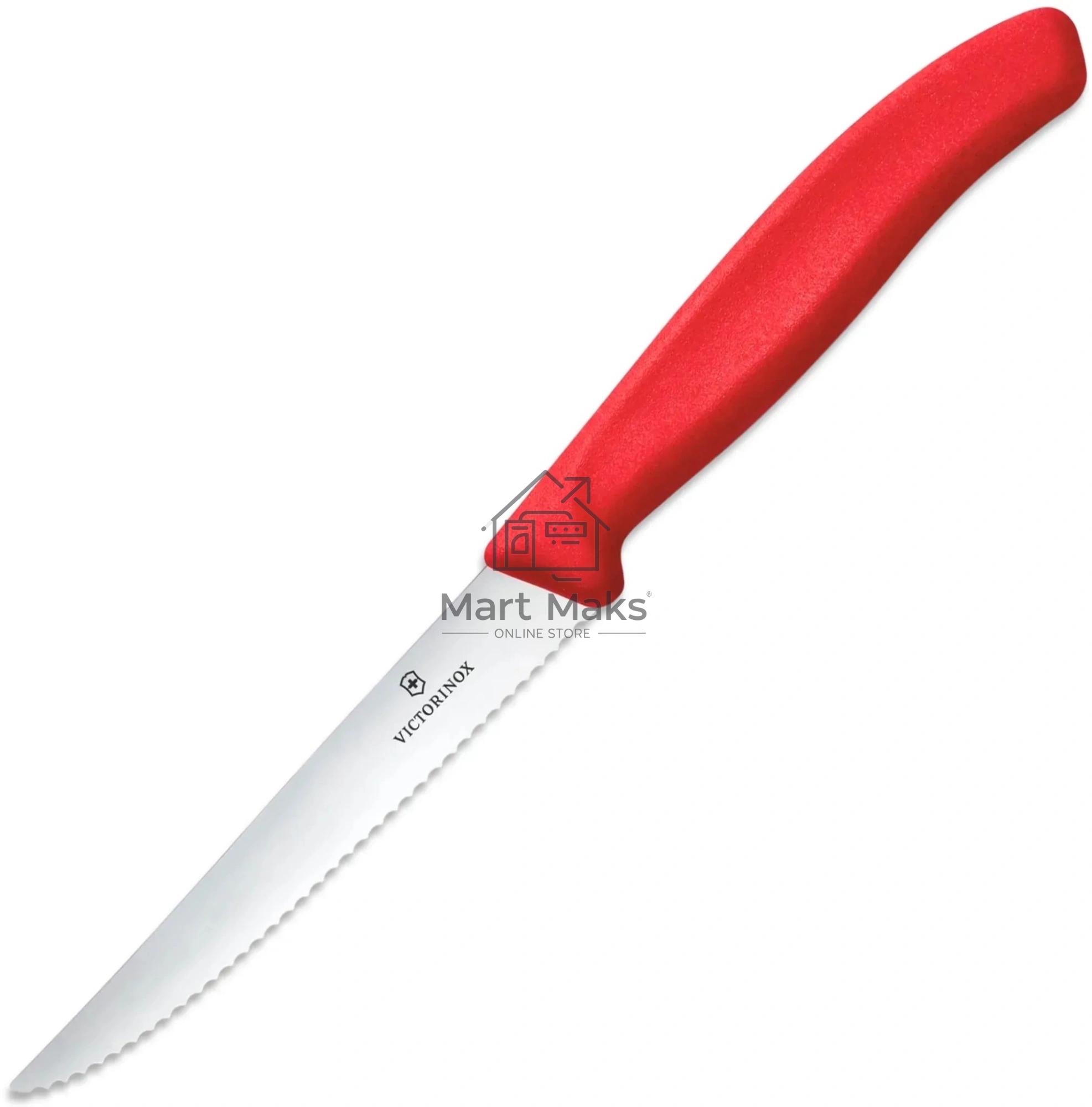 Нож кухонный Victorinox Swiss Classic (6.7231.C1) для стейка/пиццы лезв.110мм серрейт. заточка красный