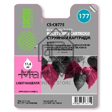 Картридж струйный Cactus CS-C8775 №177 светло-пурпурный (11.4 мл) для HP PS 3213/3313/8253/C5183/C6183/C6283/C7183/C7283/C8183/D7163/D7263/D7363/D7463