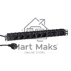 Блок розеток горизонтальный ExeGate ServerPro PDU-19H011 Al-5C136S-EU2.5, 19