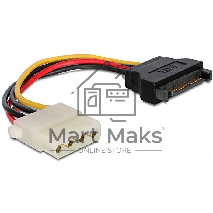 Кабель питания SATA Cablexpert CC-SATA-PS-M, 15см, sata 15pin/molex 4pin, пакет