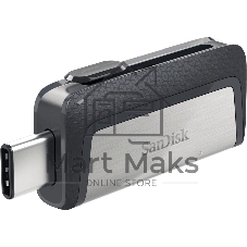 Флешка USB SanDisk DDC2 Ultra Dual (SDDDC2-032G-G46), 128Gb, USB 3.0/USB 3.1 Type C, R/W 150/30, серый/черный