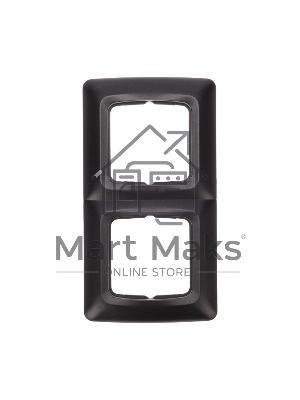 Рамка 2-я DEA горизонтальная черный Металлик KRANZ