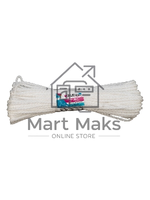 Шнур бельевой полипропиленовый с сердечником, 5 мм L 20 м, белый, HomePalisad