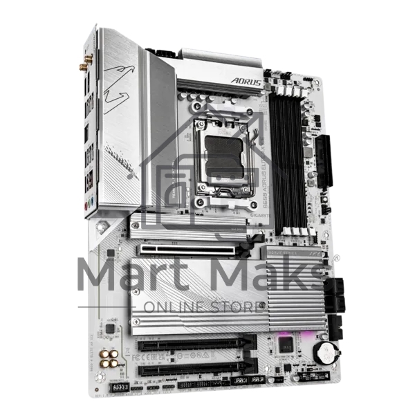 Материнская плата GIGABYTE B650 AORUS ELITE AX ICE, AM5, AMD B650, 4xDDR5, 4xSATA, 3xM.2, 1xPCI-E 4.0 x16, 1xHDMI, 1xDP, 1xUSB-C 3.2 Gen 2, 5xUSB-A 3.2 Gen 1, 2xUSB-A 3.2 Gen 2, 4xUSB-A 2.0, 1x 2.5Gb LAN, 3x3.5 мм, 7.1, ATX