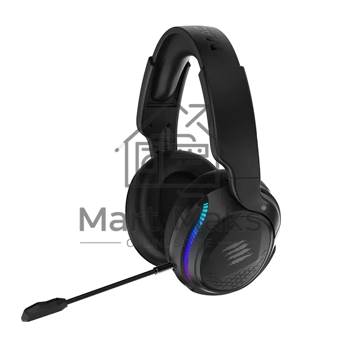 Игровые беспроводные  наушники Mad Catz P.I.L.O.T. PRO черные (Bluetooth, 2.4 гГц, 3.5 мм jack, RGB подсветка, 50 мм, 930 мАч)