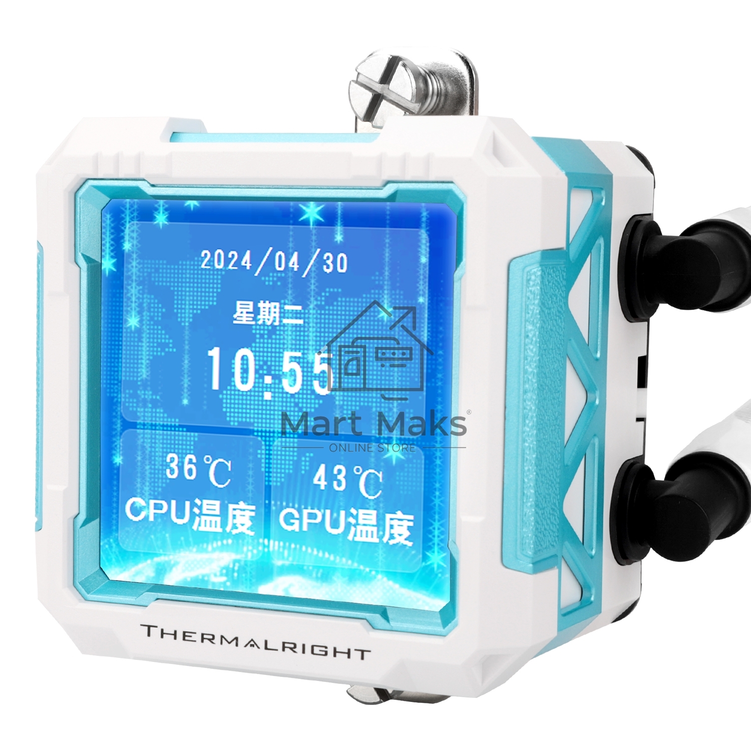 Водяное охлаждение для процессора Thermalright Frozen Warframe Pro 360 White ARGB (360mm, White, ARGB/ Fans: 3x120mm, 70.84CFM, 29.8dBA, 2000RPM/ Pump height 60mm, 23dBA, 3000RPM, Rad thickness 27mm/ S: 1200, 1700, 1851, 2011, 2066, 115X, AM4, AM5)