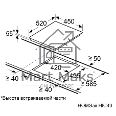 Индукционная варочная панель HOMSair HIC43SBG Inverter