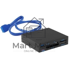 Кард-ридер Gembird FDI2-ALLIN1-03-B/черный/TF/SD/MS/CF/XD SDHC/USB 3.0/пластик