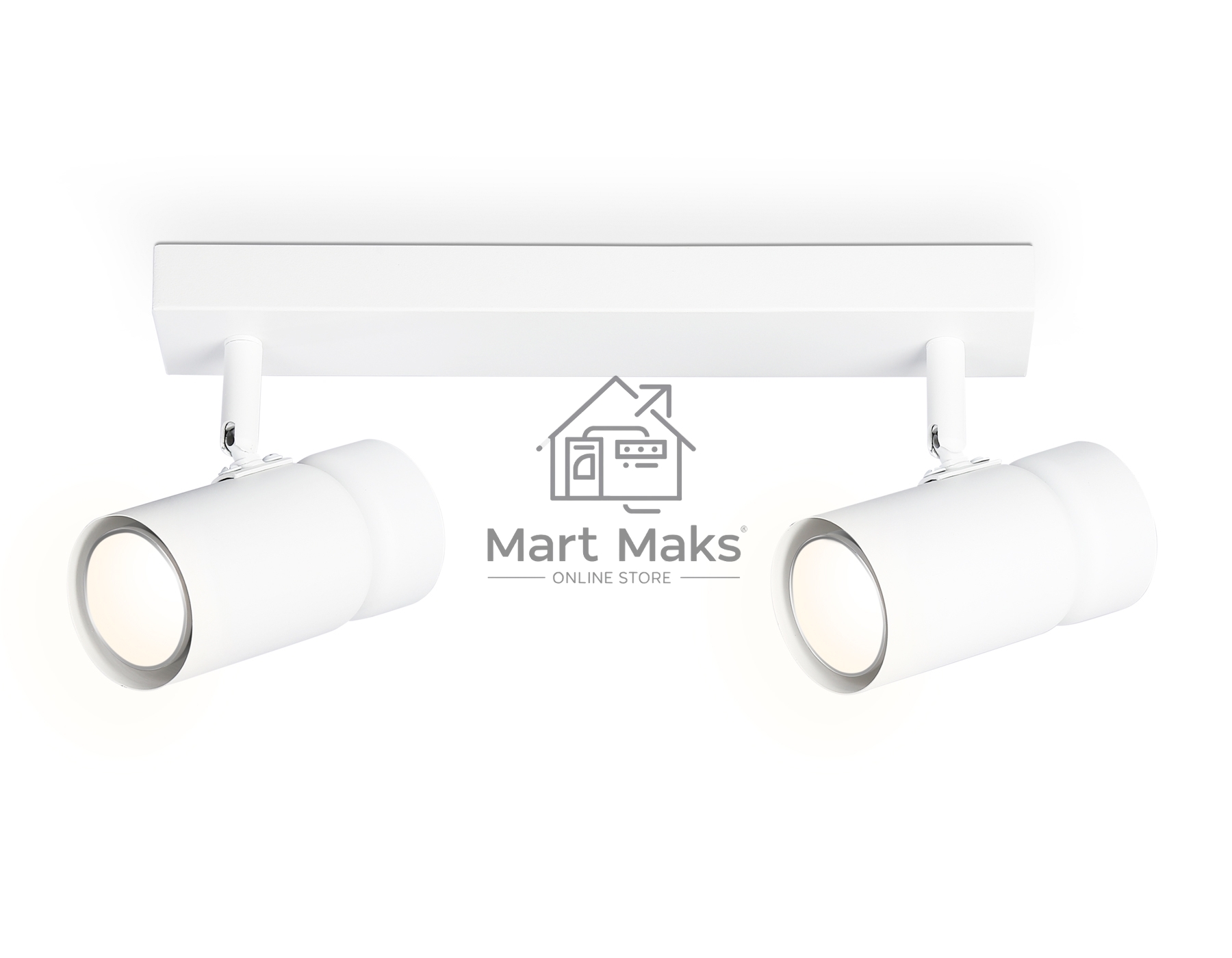 Накладной поворотный спот Ambrella light TA13177/2 WH белый GU10/2 max 12W 295*60*130