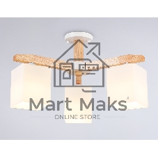Светильник Ambrella light TR83115/3 WH/LW белый/светлое дерево E27/3 max 40W D580*320