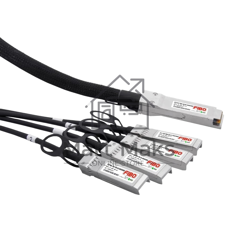 Кабель FIBO FT-Q100-4S25-DAC5m QSFP28 100G x 4SFP28 25G DAC модуль, медный кабель, 5 метров