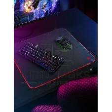 Игровой коврик Defender черный XXL 400x355x3 мм, ткань+резина