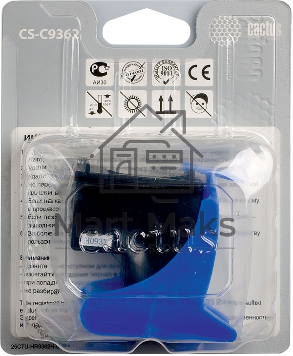 Картридж струйный Cactus CS-C9362 №132 черный (7 ml) для HP DJ 5443/D4163/DJ 6215/PS 2573/C3183/D5163/PSC 1513