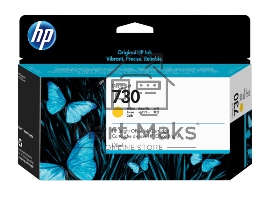 Картридж струйный HP 730 желтый для HP DesignJet T1700, 130 мл