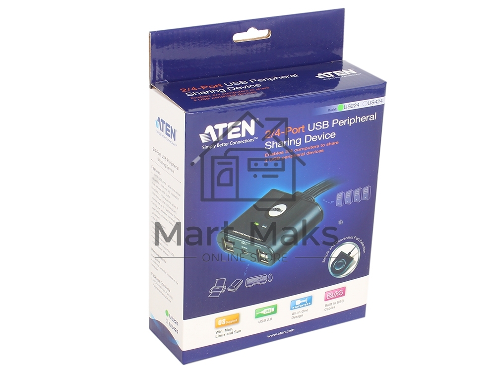 Переключатель периферийного устройства USB2 US224-AT ATEN