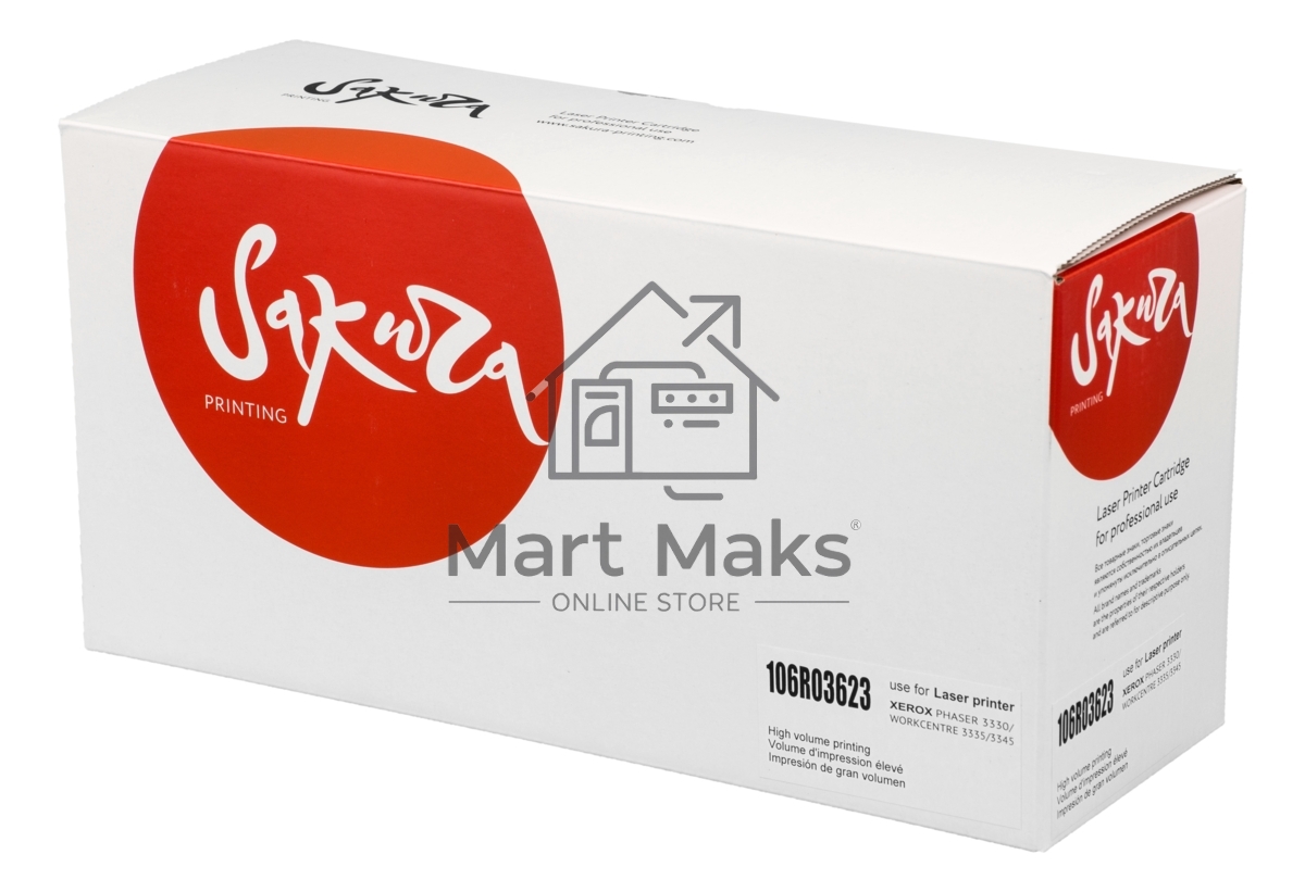 Картридж Sakura 106R03623 для Xerox Phaser-3330, WC-3335/3345, черный, 15 000к.