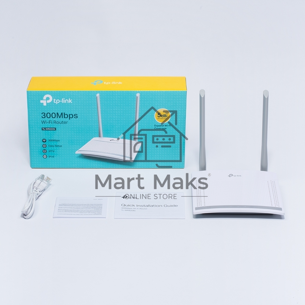 Роутер беспроводной TP-Link TL-WR820N N300 10/100BASE-TX белый