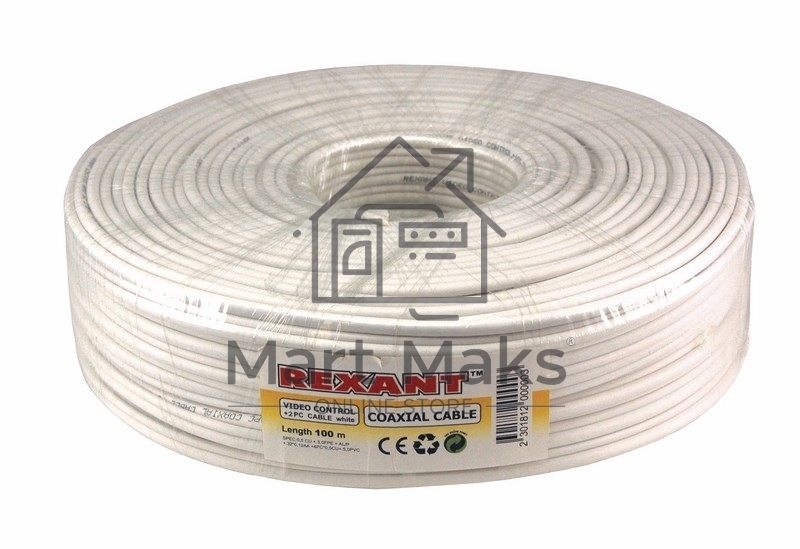Кабель ККСВ-В+2х0,5 мм (бухта 100 м) белый Rexant