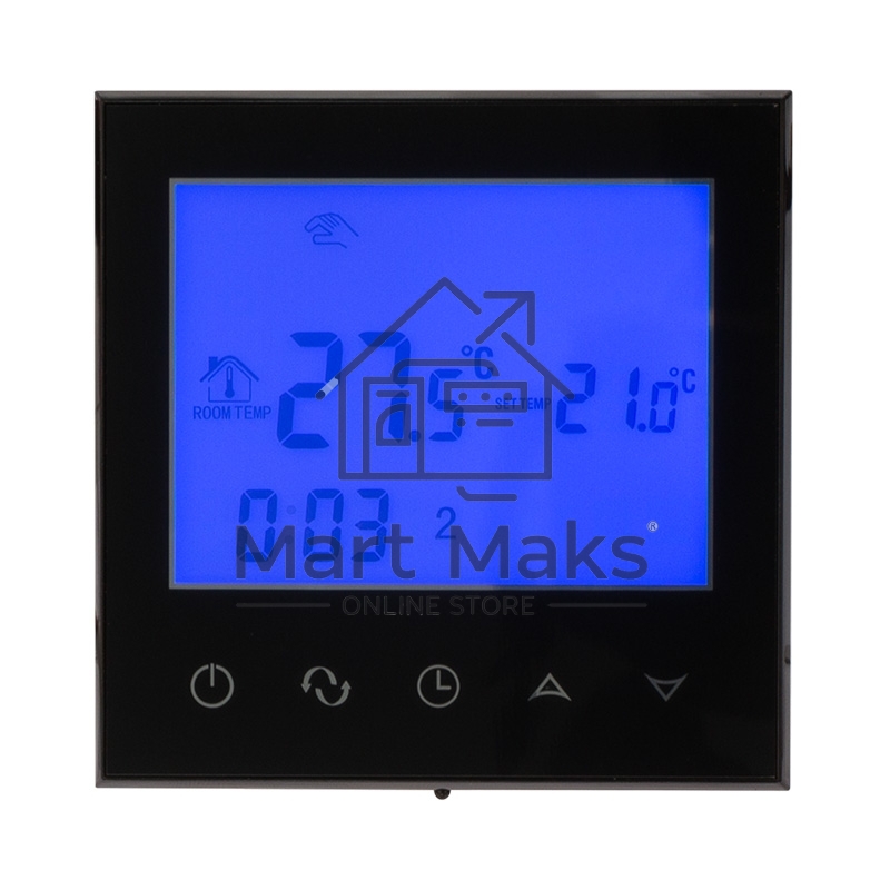 Терморегулятор с автоматическим программированием и сенсорными кнопками R100B черный Rexant