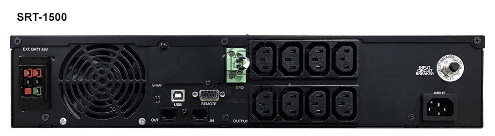 Источник бесперебойного питания Powercom Smart King RT SRT-1500A LCD 1350Вт 1500ВА черный