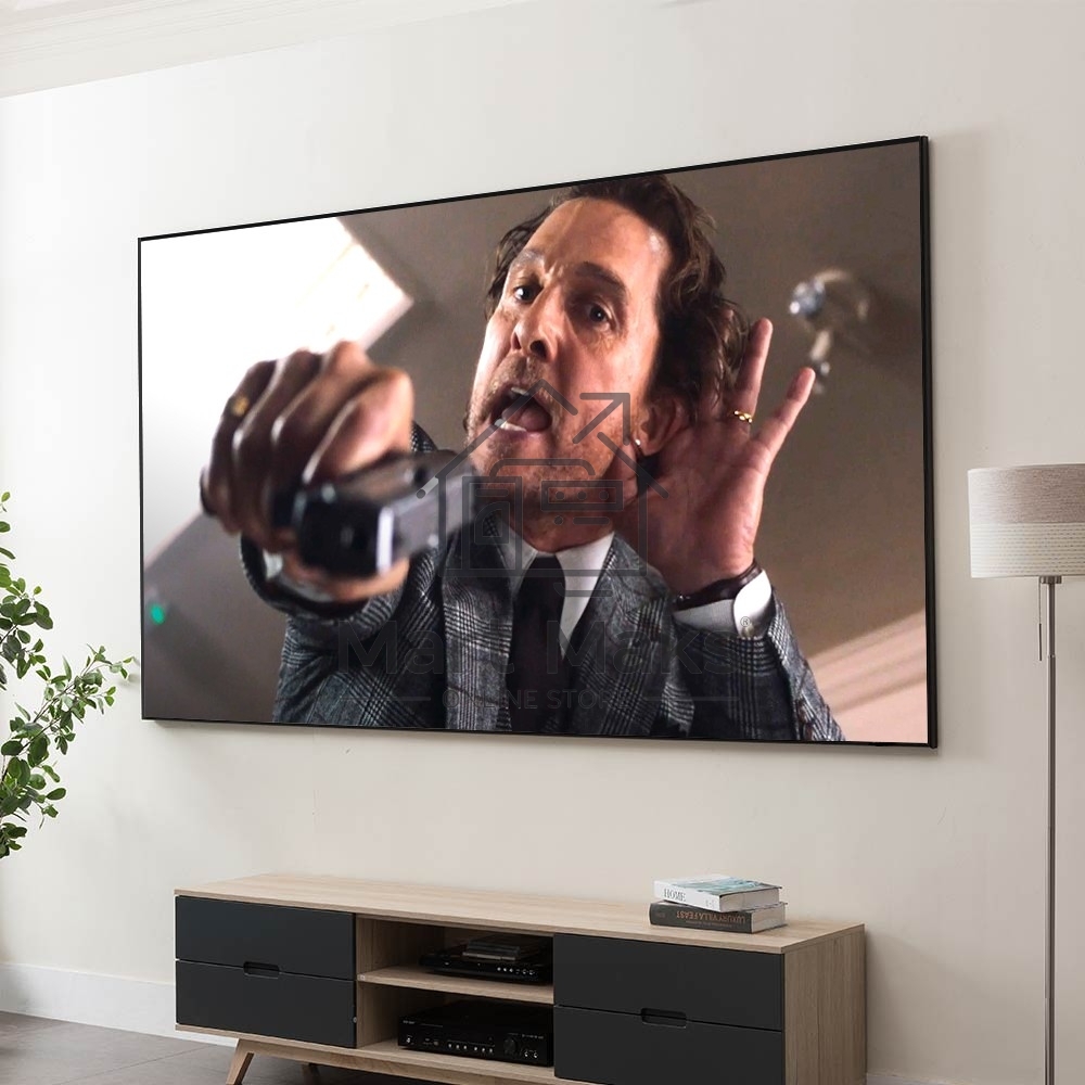 Экран Cinema S'OK Pro 16:9 150' настенно-потолочный, на раме, 332x186см, рама черная 1см, полотно серый HCG