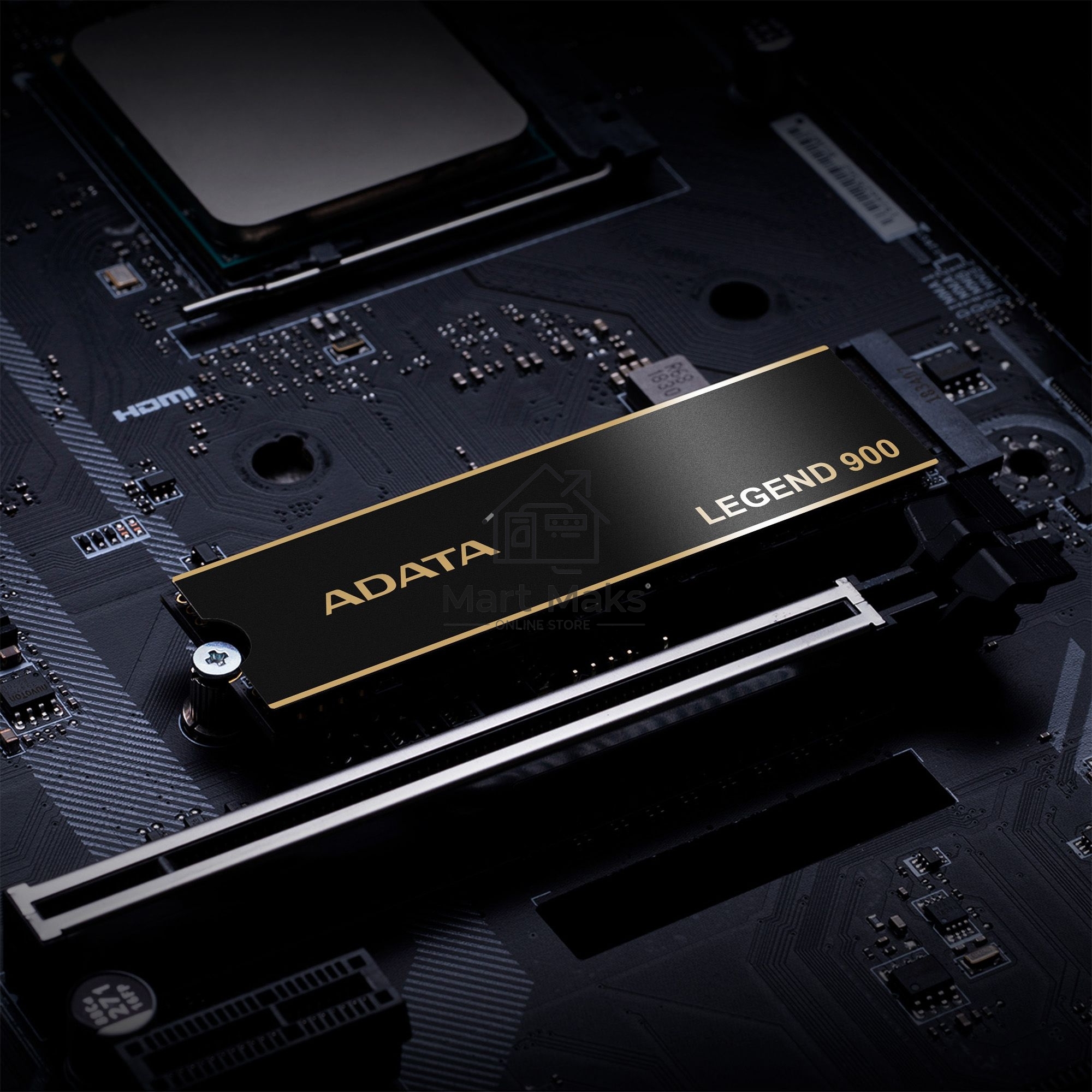Накопитель SSD ADATA LEGEND 900, 512Gb, PCIe 4.0 x4, M.2 2280, NVMe, R/W 6200/2300, с радиатором