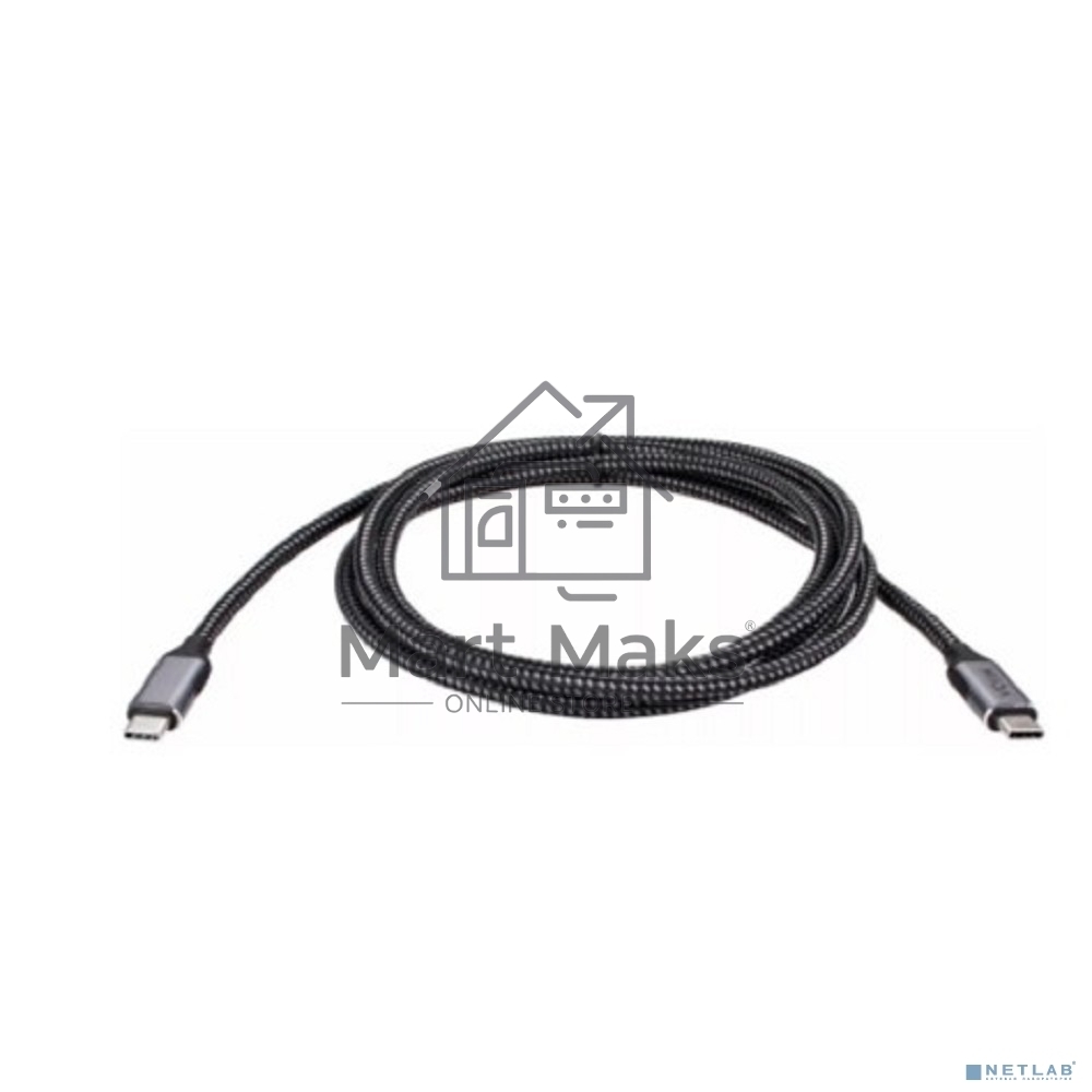 Кабель VCOM USB3.2 Gen2X2, CM->CM, 20Gbs, 100WT, 4KX60Hz, All shell, 1.8m