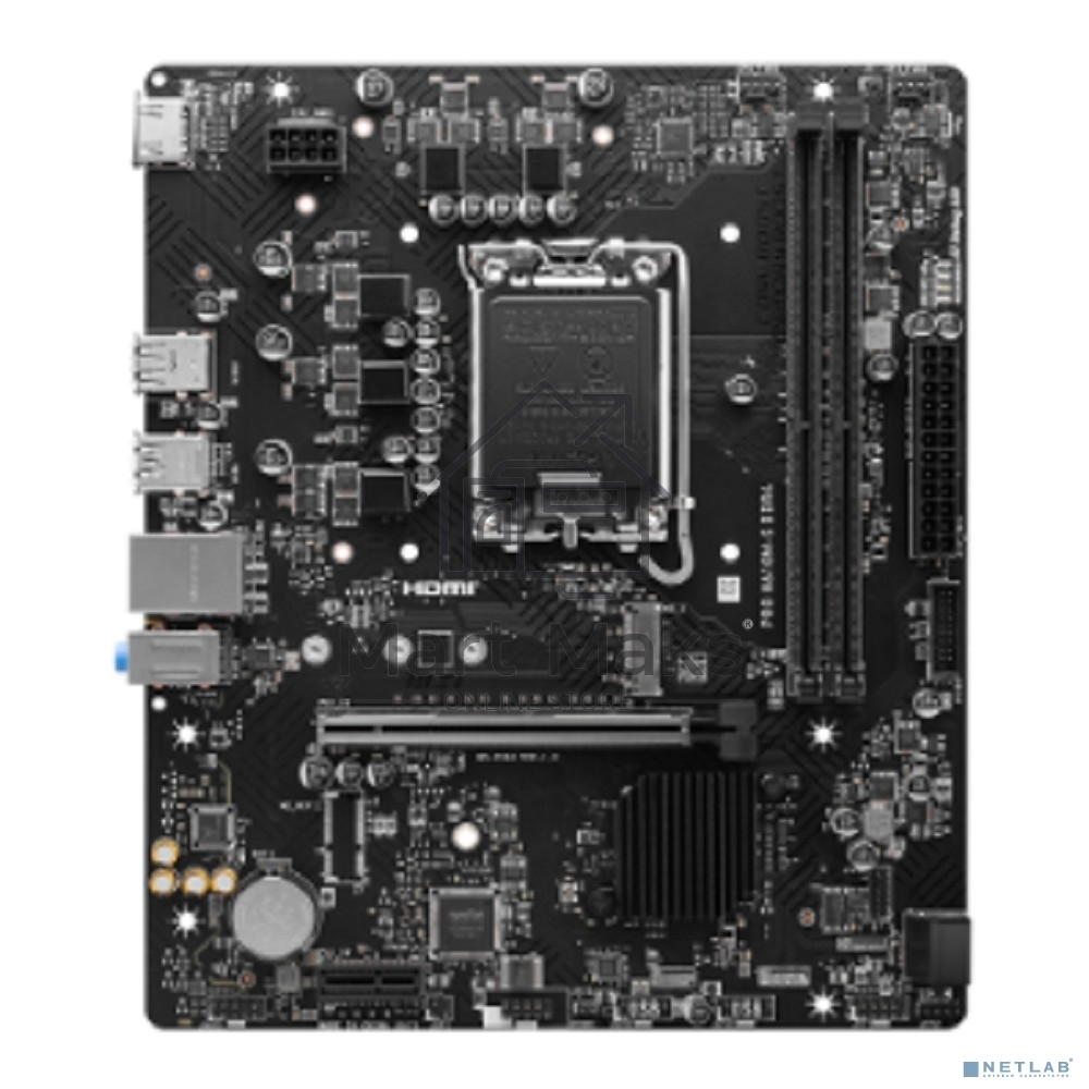 Материнская плата MSI PRO H610M-S DDR4, LGA 1700, Intel H610, 2xDDR4, 2xSATA, 1xM.2, 1xPCIe 4.0 x16, 1xPCIe 3.0 x1, 1xHDMI, 1x1Gb LAN, 4xUSB 2.0, 2xUSB 3.2 Gen 1, 3x3.5 мм, 7.1, Micro-ATX