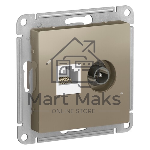Механизм розетки TV оконечной AtlasDesign 1DB шампань