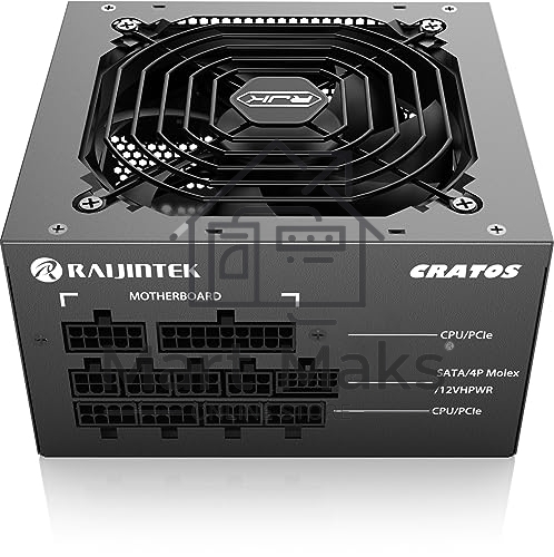 Блок питания RAIJINTEK CRATOS 1000W, 1000Вт, 80+ Gold, 120мм, модульный, черный