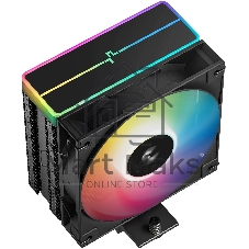 Кулер для процессора DEEPCOOL AG400 BK ARGb V2 черный 120мм алюминий+медь 2100rpm 31.6db 4-pin 220W 154мм
