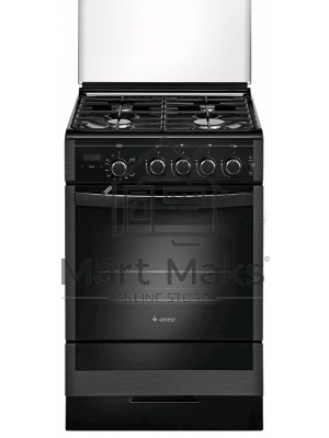 Плита газовая Gefest ПГ 5300-03 0046 черный, конфорок 4 шт, духовка 52 л, 50 см x 85 см x 58.5 см
