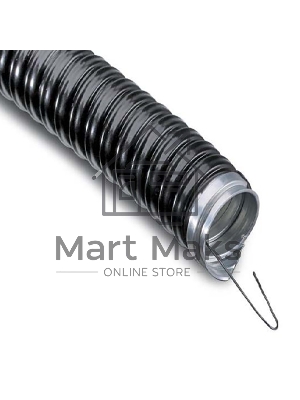 Металлорукав в ПВХ изоляции МРПИнг-12 (бухта 50 м/уп.) с зондом, черный Rexant