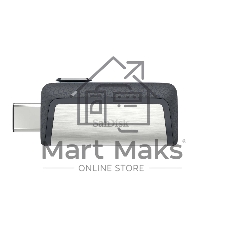 Флешка USB SanDisk DDC2 Ultra Dual (SDDDC2-032G-G46), 128Gb, USB 3.0/USB 3.1 Type C, R/W 150/30, серый/черный