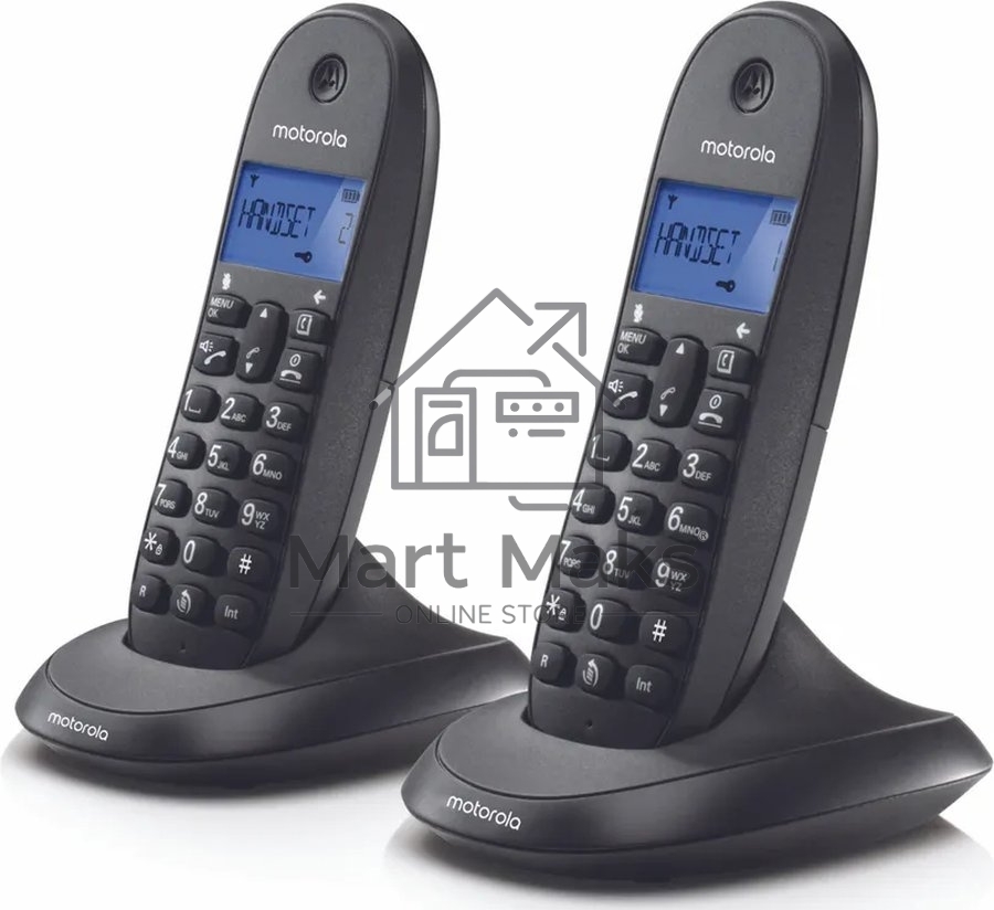 Радиотелефон Dect Motorola C1002CB+ черный (труб. в компл.:2шт)